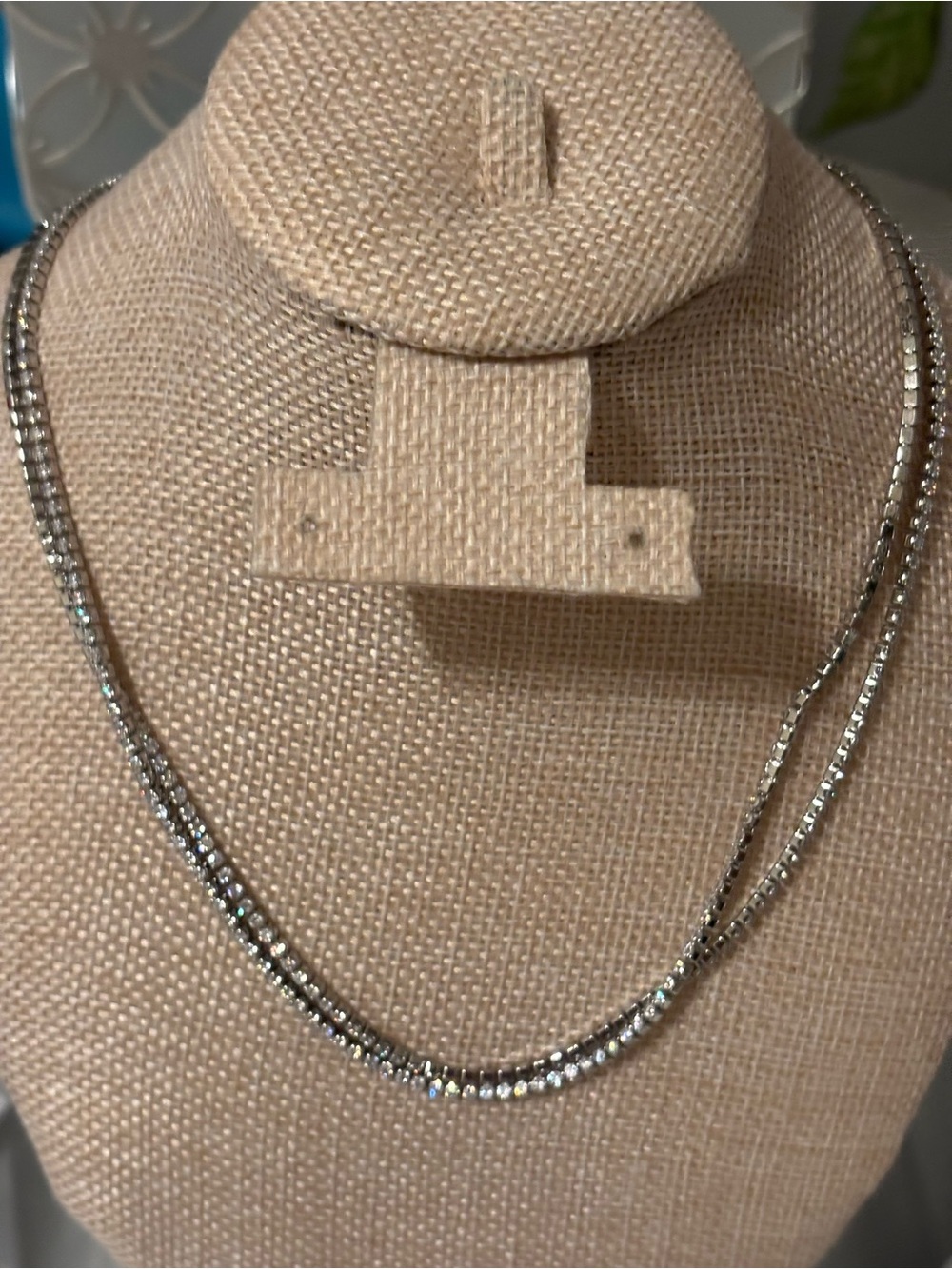 Silver Crystal Tennis Necklace - Sparkling Silver
